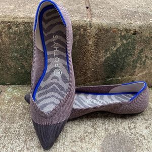 Rothy's Point Flats in Grey, size 8.5